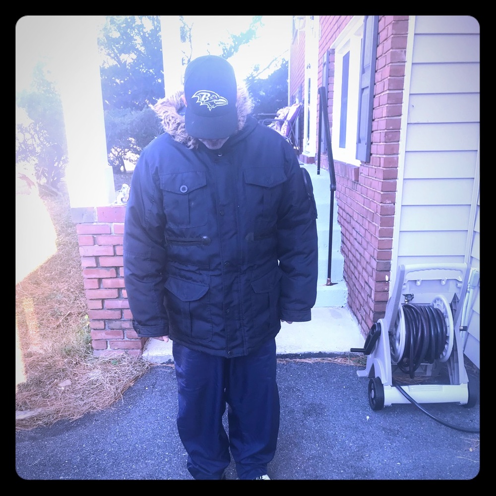 Triple Fat Goose Down Mens Blue Coat XL